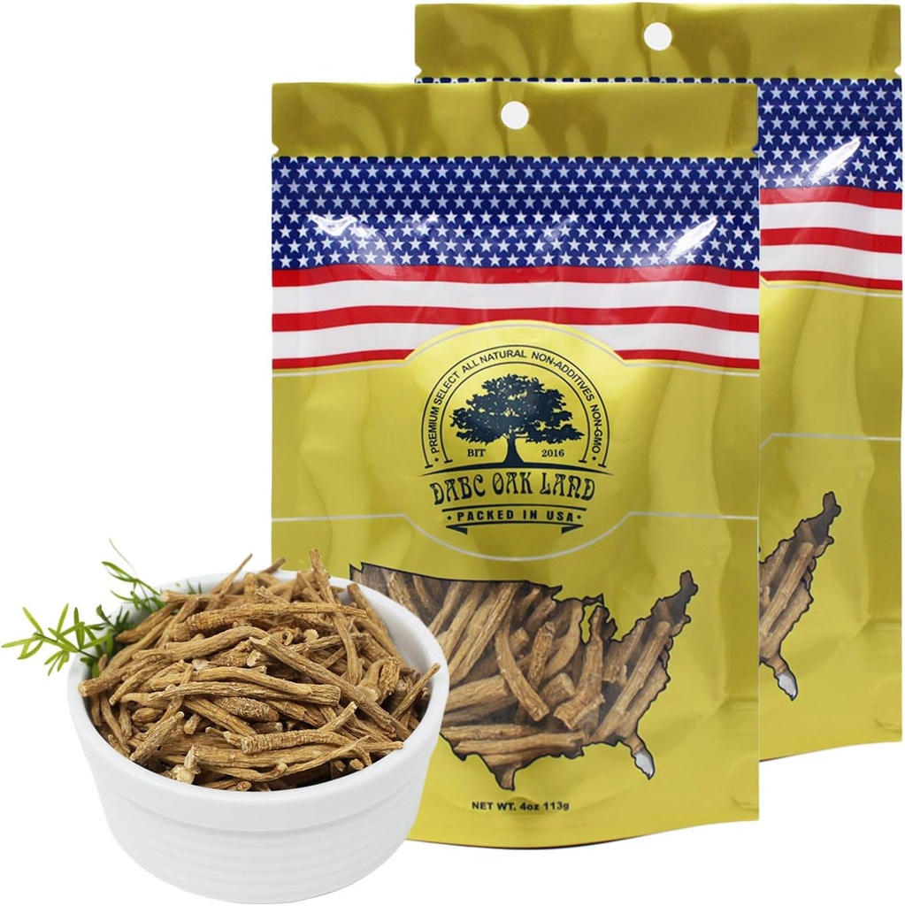 威斯康辛州的美国人 Ginseng 美国威斯康辛州的Ginseng 茶叶根 花旗参枝/西洋参枝 Bag Small 4oz/Bag*2
