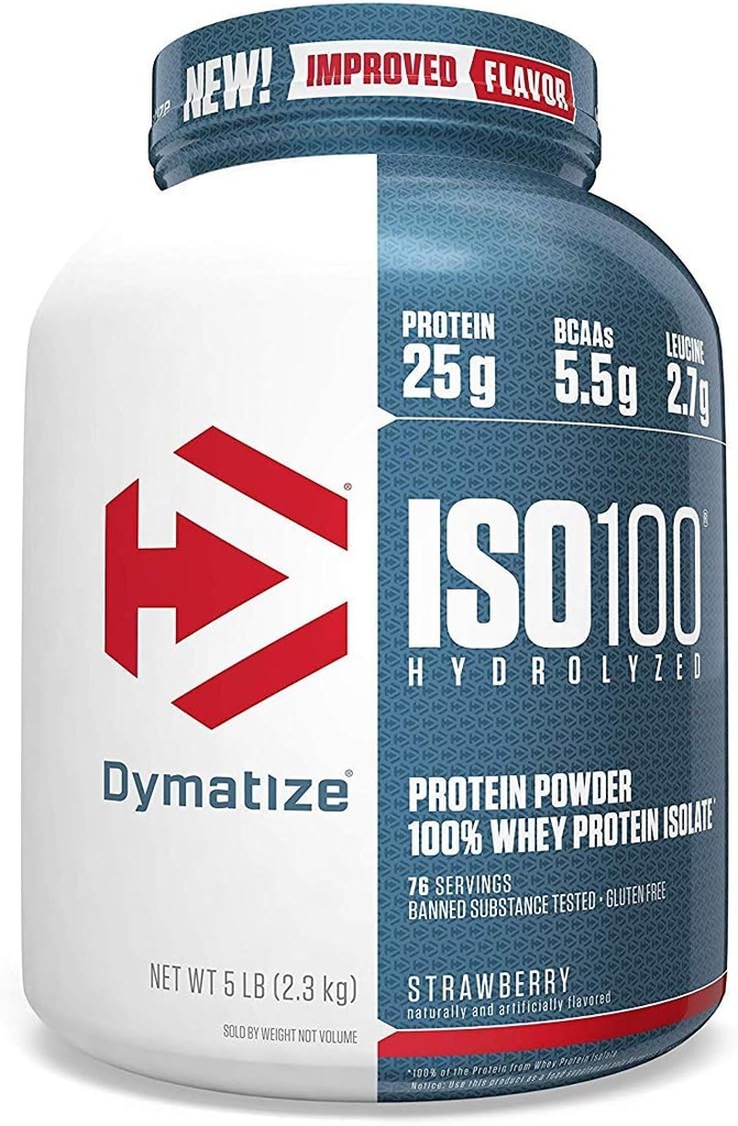 电解 ISO100 水解 100% Whey 蛋白质隔离草莓 -- 5磅