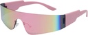 疯狂的冯·特伦迪无光未来 环绕太阳镜 女性男性 Cyberpunk Visor 太阳镜 时尚眼镜