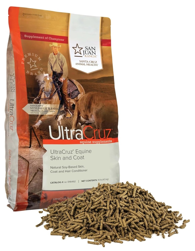 超Cruz® Equine 皮肤和外套 Pellet, 10磅