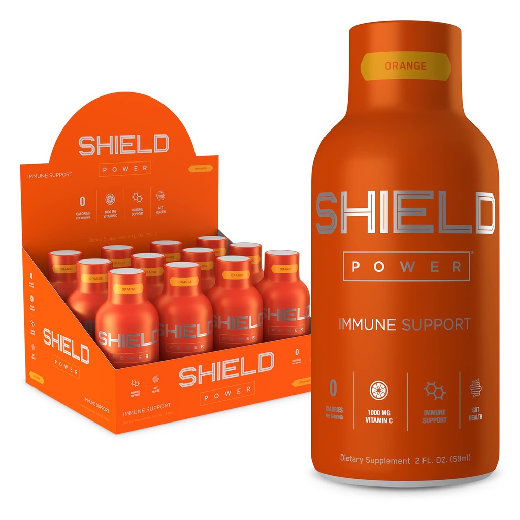 Besser Health, Shield 2oz, Immune Support Shot - 12 Counter, 橙色