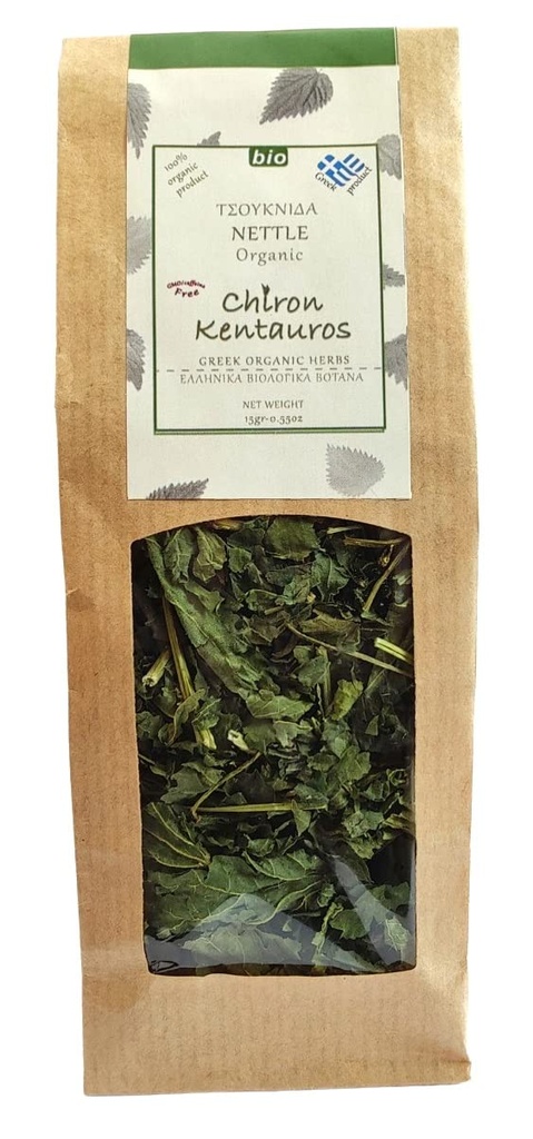 希腊有机生物草药(Urtica) 来自希腊佩利翁山的叶子 - GMO/Cafeine Free 15gr - 0.53oz