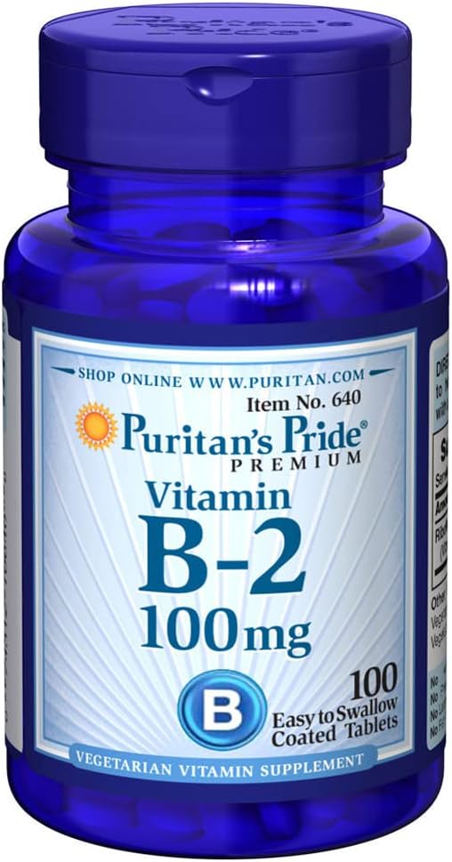 清教徒骄傲维生素B-2 100 Mg 牌匾,100 计数