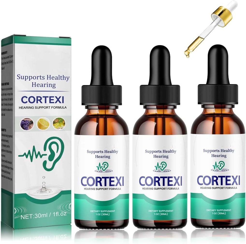 REYROB 3 Pack Cortexi Tinnitus 治疗, [1x30ML] Cortexi 听力支持滴, Cortexi 高级公式滴用于耳健康