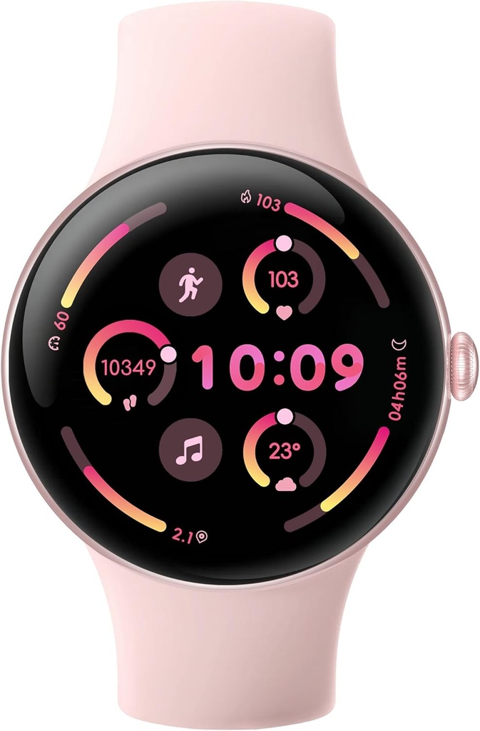 女子智能观察[14.3'' AMOLED Display],健康/睡眠/压力/健身追踪器,蓝牙呼叫,7天电池,220+观察面,100+运动模式,AndroidiOS的3ATM防水智能观察