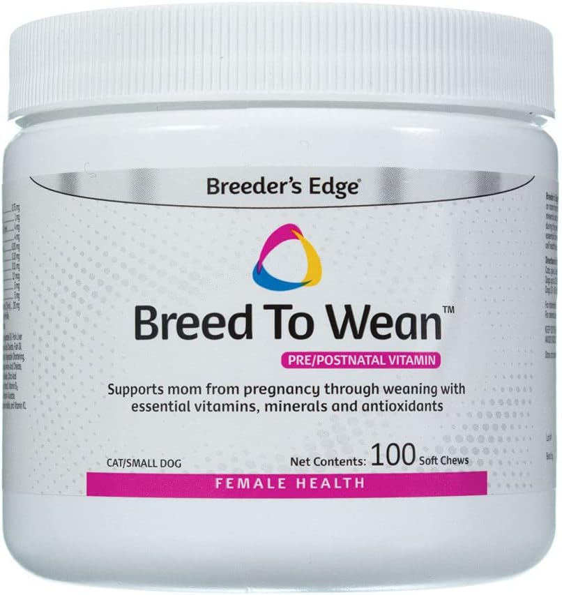 Breeder的边缘育种到微软,产前和产后多维生素对狗和猫,支持怀孕和哺乳妈妈,补充提供抗氧化剂,维生素和矿物质(100厘米小狗和猫)