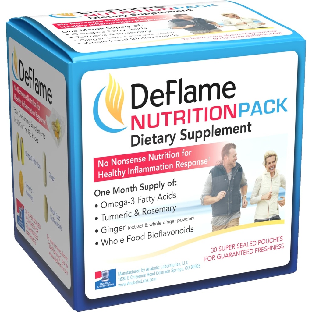 DeFlame Tendon和韧带补充剂 -- -- 临床拟定的男女维生素包联合支助补充剂,以加强流动性和舒适性支助 -- -- 在美国制造 -- -- 1个月供应