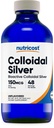 营养成本 Colloidal Silver 8oz - 钴蓝玻璃瓶,生物活性 Colloidal Silver