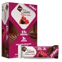 NuGo Slim Dark Corpolate Raspberry Truffle, 17g 蛋白质, 2g 糖, 7g 纤维, 低净碳, Keto 友好, Gluten 免费, 24 计数