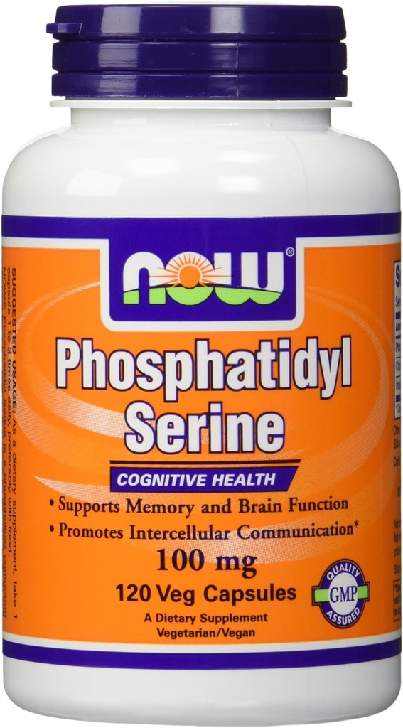 Now 食品 磷酸盐 Serine 100mg, (2 x 120) 240 Veg Capsules