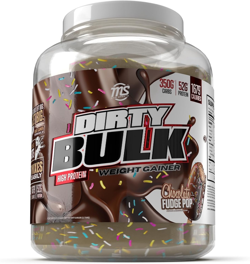 MAN Sports - Dirty Bulk:巧克力软糖 Pop 高蛋白质 重量增量 蛋白质52克