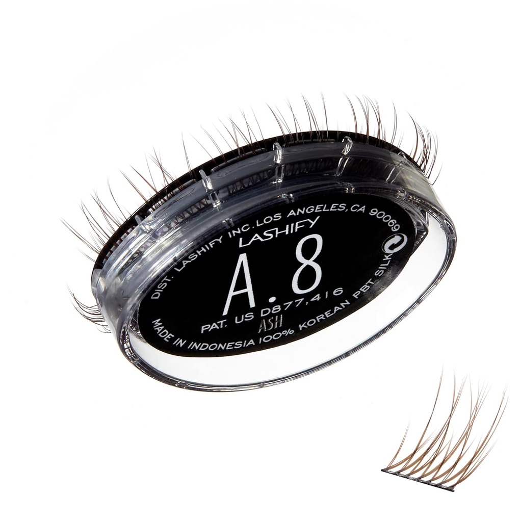 Lashify 放大 8mm Gossamer 眼线扩展重填, 灰色, DIY False Lashes 用于自然外观