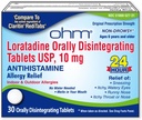 Ohm Loratadine 10 mg过敏药 - 非昏睡全天过敏药,24小时抗希斯坦胺药,奥拉分解药片,有效疗效,6岁及30岁以上