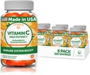 成人和孩子的Lunakai维生素C Gummys - 有机维生素C Vegan Chewable Gummy Vitamins - 250毫克成人,儿童,Toddler Chews - 6 Pack