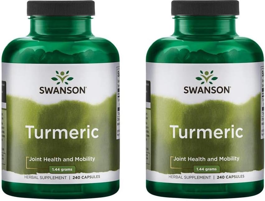 Swanson Premium Brand Turmeric 整体 根粉 720 mg, 240 capsules-2 Counter,,