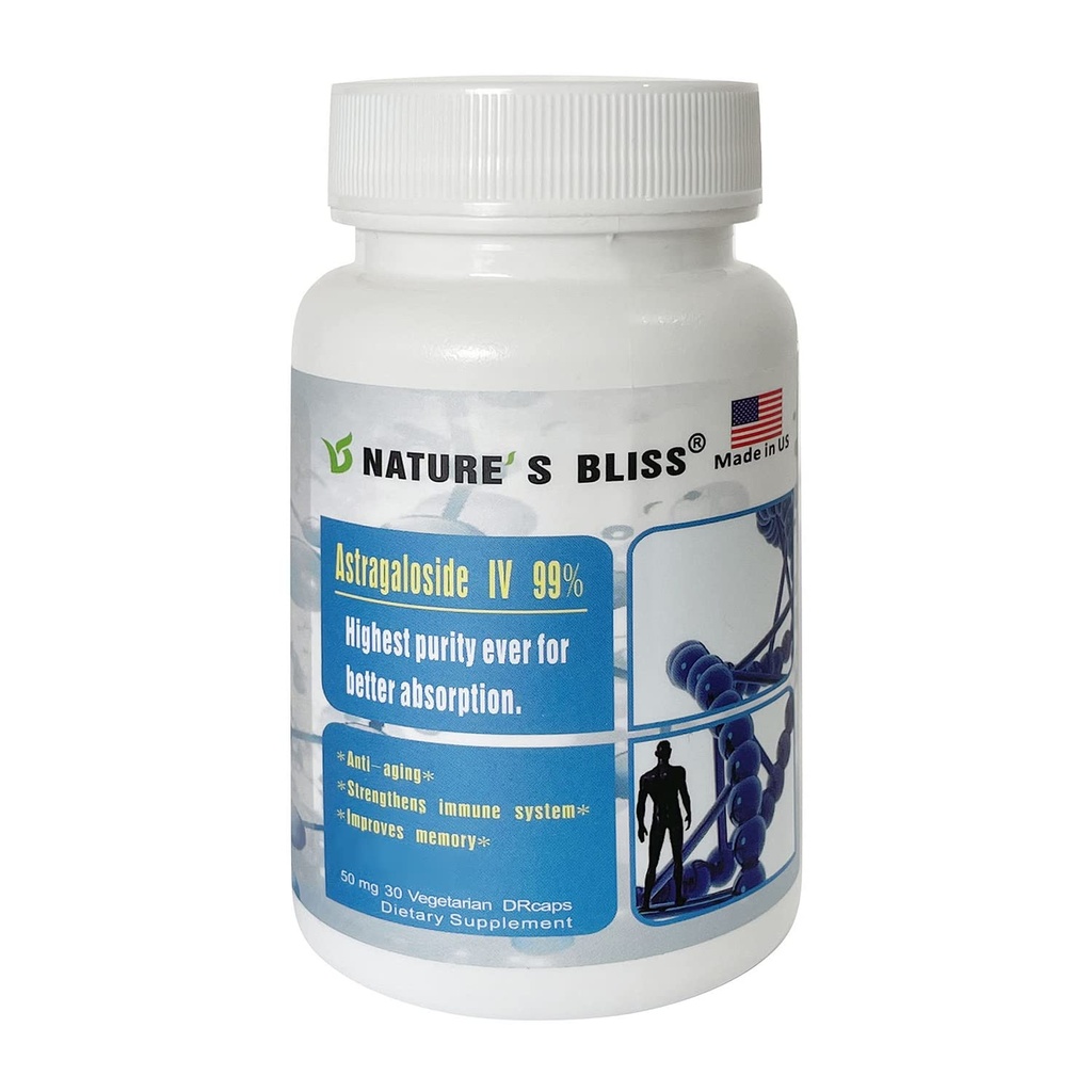 Natural's blis 胃酸保护与超吸附 Astragalus 根提取 Astragaloside IV 99%,美国制造,50mg,30caps(50mgx30caps)
