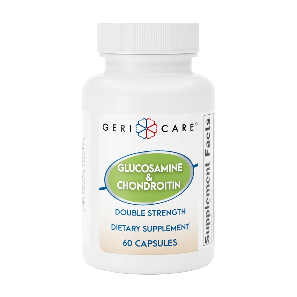 Gericare Glucosamine HCl 500 mg, Chondroitin Sulfate 400 mg 配钠 35 mg 补充卡普尔-支持联合流动,促进卡普尔健康与灵活性,60 counts (Pack of 1)