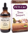 Amber NaturalZ Pet C&C 对狗、猫、鸟、几内亚猪和兔子的草药补充 QQ Pet 草药补充 4 Fluid Ounce Glass Bottle 美国制造