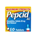 Pepcid AC 最大强度心脏灼伤救治药片,OTC 药物 预防与解脱 心脏灼伤因酸消化与酸胃,20mg Famotidine酸还原剂,快速作用,50厘米