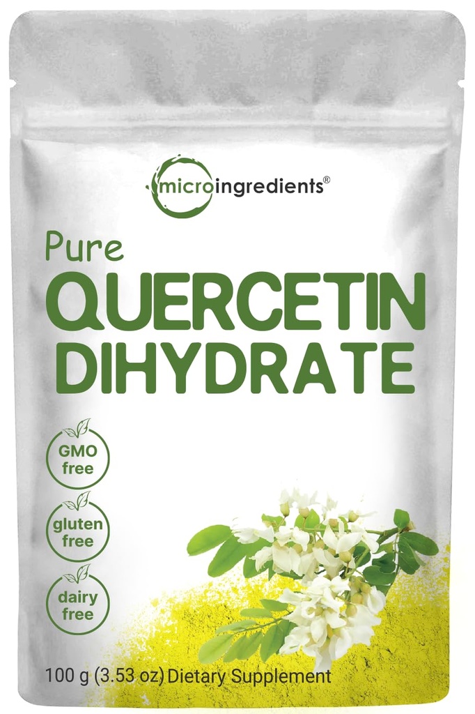 纯 Quercetin 二水合物粉, Quercetin 500 mg Pervice, 100 grams, 最佳生物可用品级和填充剂 自由, 强大的抗氧化剂支持能源, 免疫系统, 无转基因生物和维冈