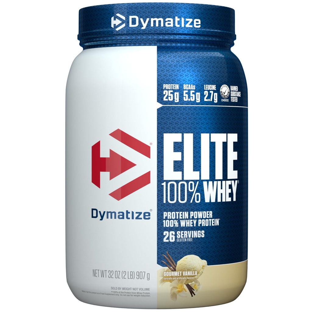 (原始内容存档于2018-03-21). Dymatize Elite 100% Whey蛋白粉,L-Leucine, Quick Absorbing & Fast Digesting for Optimal Muscle Recovery, Gourmet Vanilla, 32 Oz.