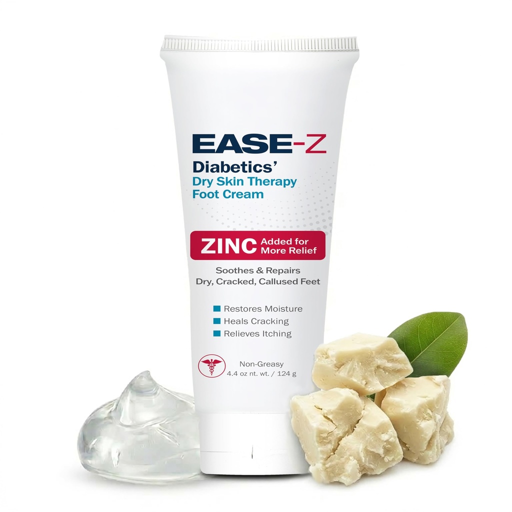 糖尿病脚痛. 临床上被证实的成品和ZINC Relieve Dry, cracked, Callused Feet and Hands. 药物的抗体和抗体的抗体和抗体. 疼痛和燃烧 雪叶黄柏(变种). 快动作,长拉斯丁4.4 oz.