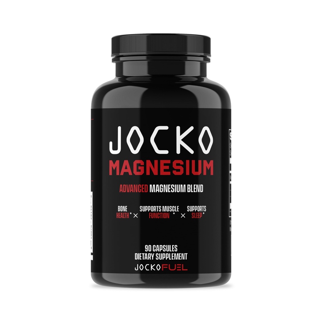 Jocko燃料镁复合物补充剂-甘油镁、甘油酸盐和陶拉提乳头酸盐补充剂,用于肌肉恢复和放松、心脏、神经、骨骼支持和睡眠30天供应