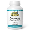 自然因素 - Phosphatidyl Choline (PC) 420mg, 支持健康肝功能, 90软宝石