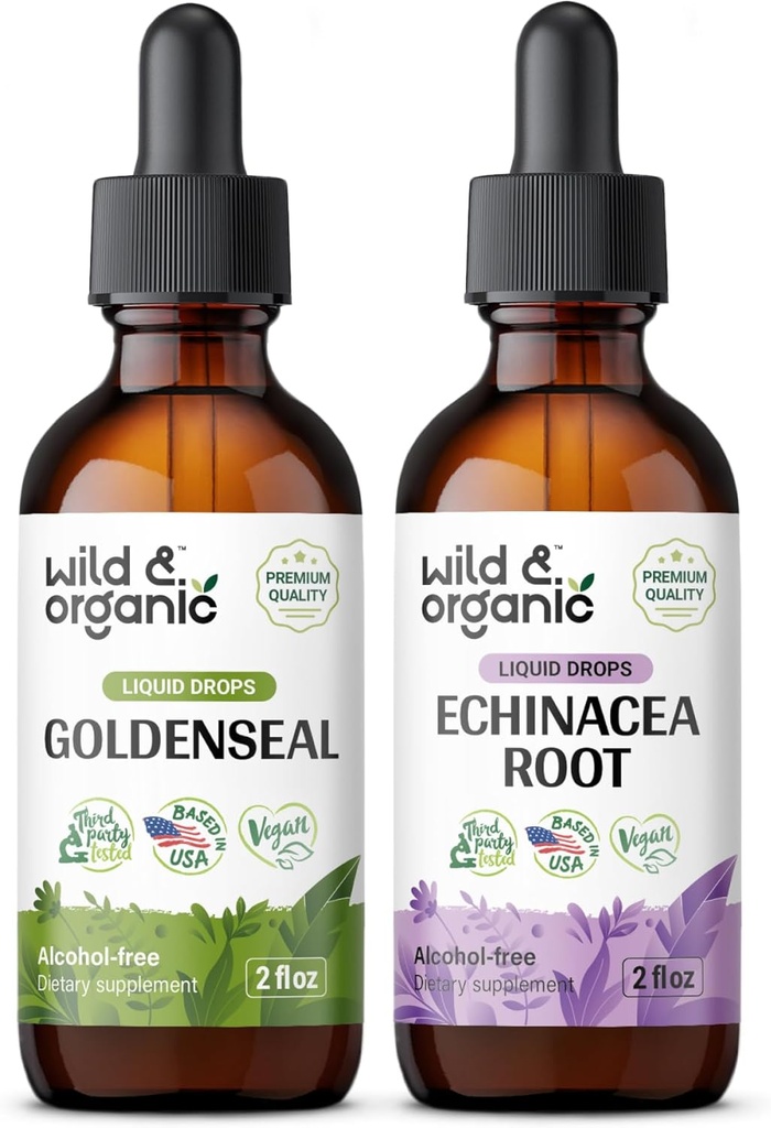 野生和有机金色细纹2 fl oz & Echinacea 细纹2 fl oz