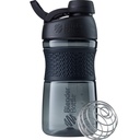 BlenderBottle SportMixer Shaker Bottle Perfect for 蛋白质摇摆和前期工作,20-Ounce, 黑色