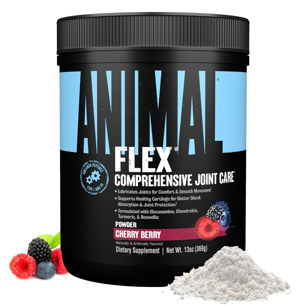 动物Flex粉 -- -- 使用Turmeric、Glucosamine、Chondroitin、MSM、Collagen和Boswellia、Great Tasting Cherry Flavor、30 Scoops的止痛、修复和恢复肌肉的联合支助补编