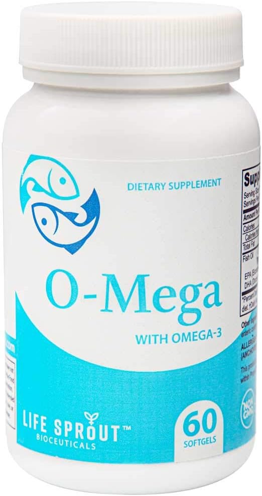 O-MEGA 与EPA/DHA Enteric Omega-3 脂肪酸 - 60 Capsules