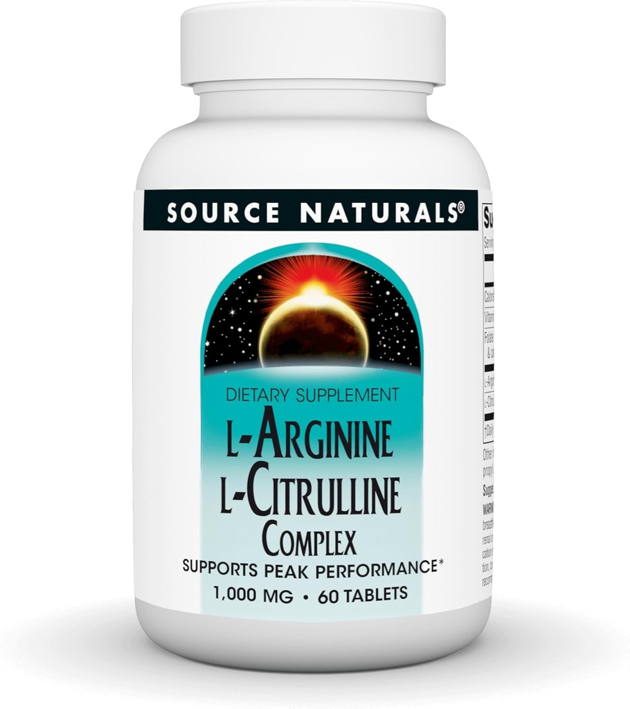 资料来源:天然L-Arginine L-Citrulline 综合体 1000mg 基本氨基酸补充剂 - 60片
