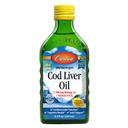 Carlson - Cod Liver Oil, 1100 mg Omega-3s,液态鱼油补充剂,野生挪威北极,可持续来源北欧液体,柠檬,250毫升