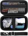 手持式Nebulizer 手持式 Mesh Inhaler Spacer Nebulizers 机器用于成人和孩子们 家庭旅行的硬案, 带有 Mesh Pocket 的 USB 电缆和电池的 保护性 Holder Bag, 黑色