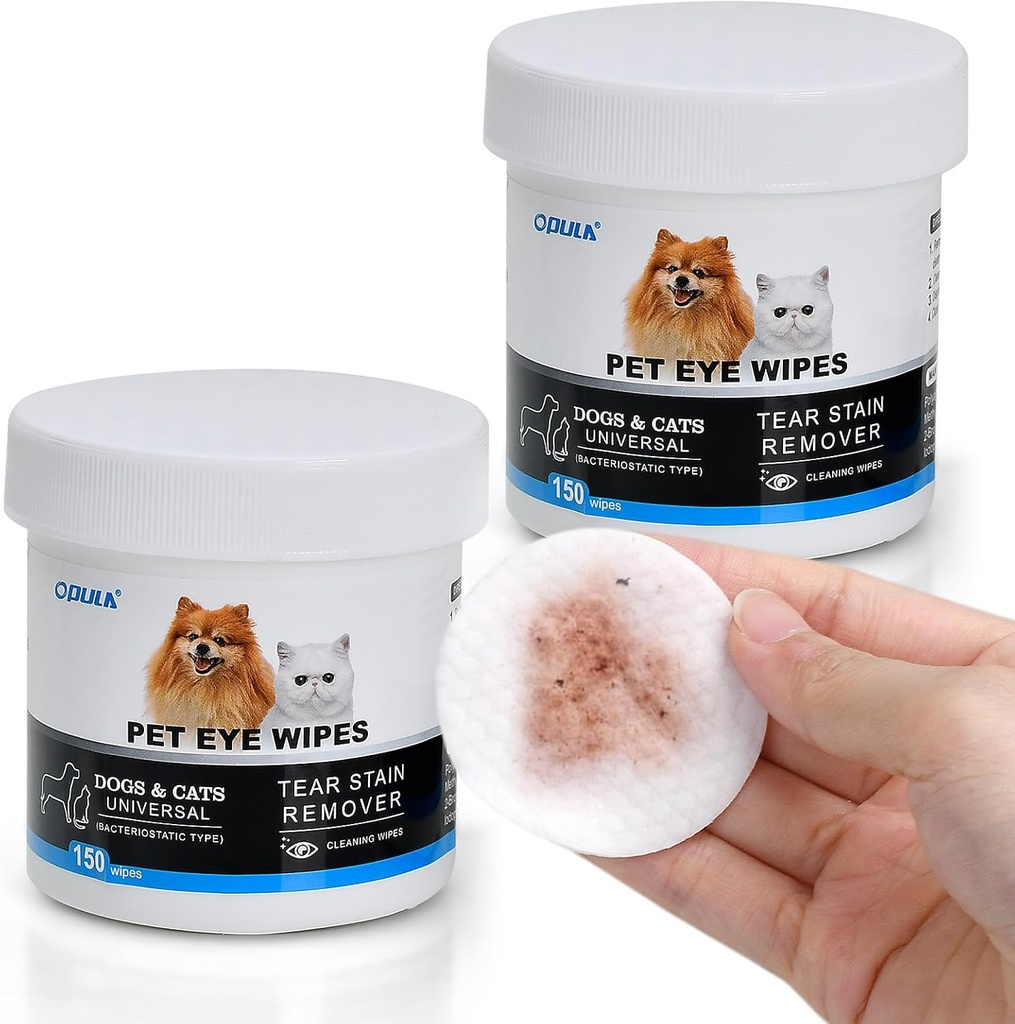 300Pcs 狗眼擦除可生物降解性,伪致性猫眼擦除器, 宠物泪水擦除器擦除器 QQ 皱纹,面部,眼部擦除器
