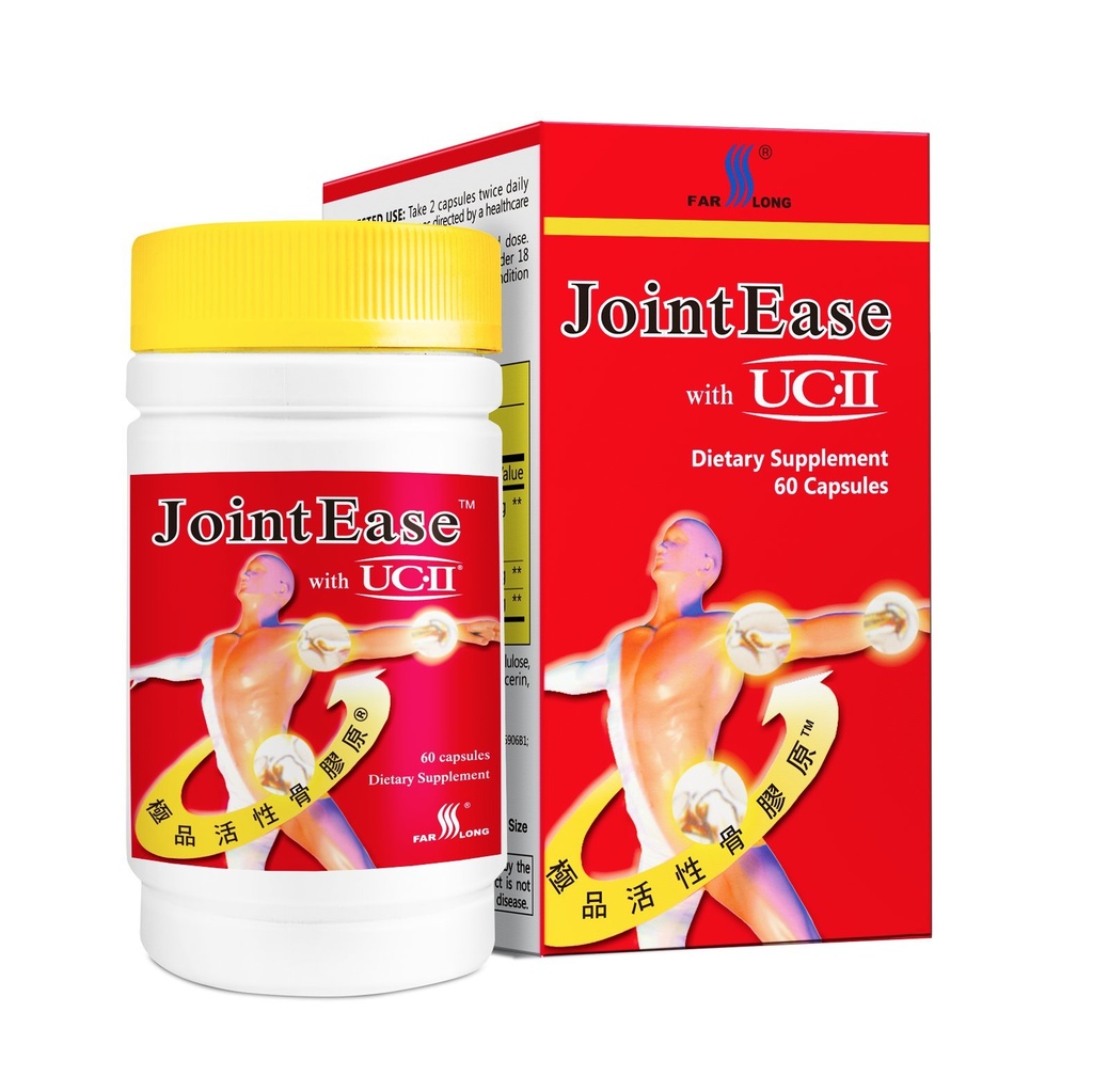 FARLONG 与UC-II联合酶,未鉴定的II型Collagen,Glucosamine 氢氯化物,Chondroitin 硫酸盐,联合饮食补充 | 60 Capsules