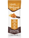 生命延长健康条(Peanut Butter巧克力芯片) – 蛋白质16克,纤维8克,糖3克 – Cacao巧克力芯片,Whei蛋白孤立剂混合剂 – Snack Bars, Gluten-Free – 个人