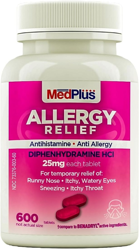 MedPlus 过敏性缓解药,25毫克,600片