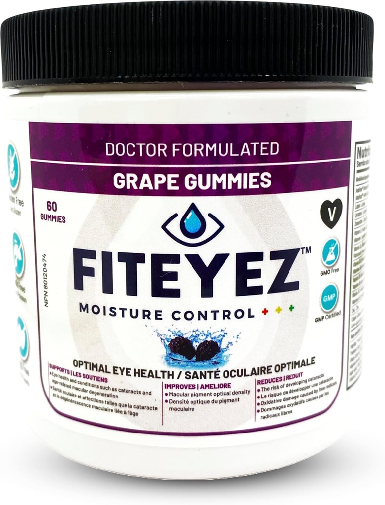 眼维他命Gummys - Astaxanthin,Lutein和Zeaxanthin 补充剂 - 11种基本视觉营养剂 - 非GMO和Gluten免费补充剂 - 包括维生素E,B1,B6,B9和B12-60 Gummys