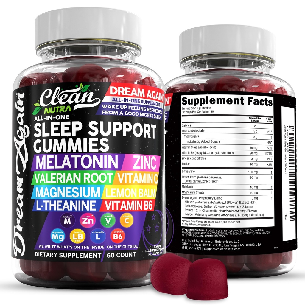 清真 Nutra Melatonin Gummys 10mg 睡眠援助 Valerian root L-Theanine 维生素B6 C 柠檬 铝 镁 希比斯菌 Beta Carotene Saffron & Chamomile 休息支持 补充 Raspberry Flavor