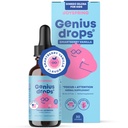 JoySpring Genius Drops Smartberry Vanilla QQ 草药聚焦支持儿童与金戈·比洛巴,Licorice Root, Gotu Kola 提取, Peppermint Leaf QQ液态配方QQ1fl oz (30 services)