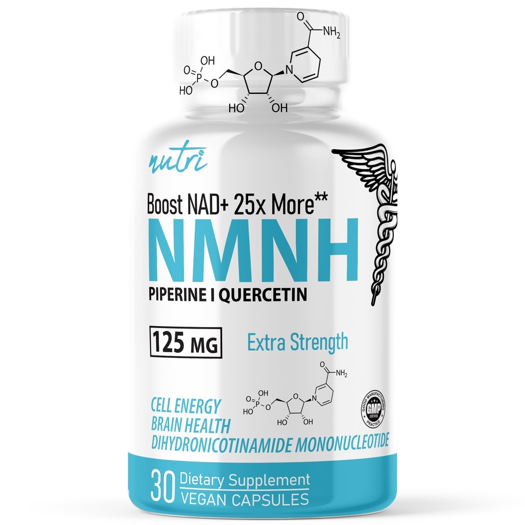 自然融合 NMNH(NMN补充方案)(Dihydronicotinamide Mononucleotide) 125mg - 25 Times More Official Than NR & NAD+ - Boost NAD+ 最多10 Times - 30 Counts(30名服务人员)