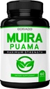 Muira Puama 根提取器供男女使用- Premium Capsules - 60个计数器 - 0填充器 - 第三桶测试 - Gluten Free & Non-GMO - 美国制造 - 质量保证 - Potency & Purity测试