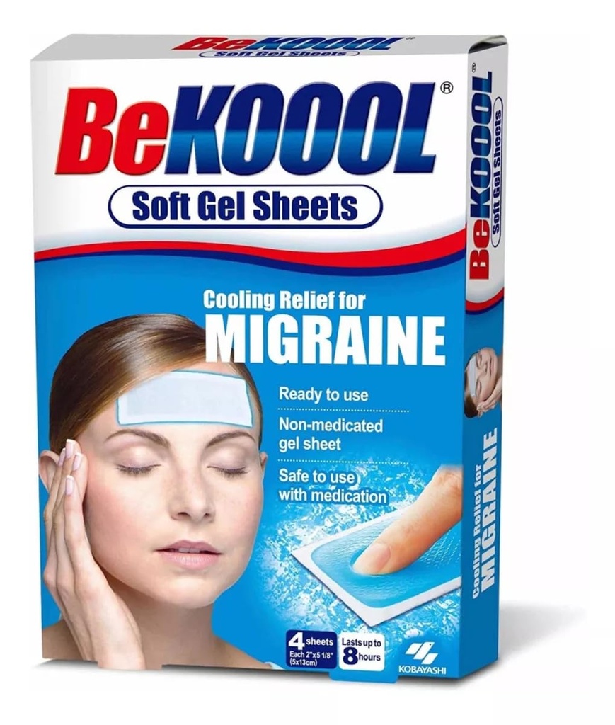 为Migraine、Soft Gel Sheets、 4 Sheets(包4)提供酷儿冷却救济