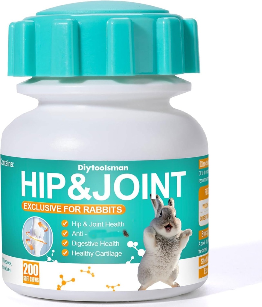 联合支助兔子,200块平板电脑,用Glucosamine、Chondroitin和MSM支助兔子的防炎支助,联合减轻疼痛,促进心肌生长,兽医认可的科学公式