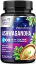 Ashwagandha 补编 - 2100mg Ashwagandha Capsule for Men & Men, 天然抗氧化剂支持, Ashwa 根提取, 外力冷静支持与黑辣椒, Vegan & Gluten Free - 120 Capsules