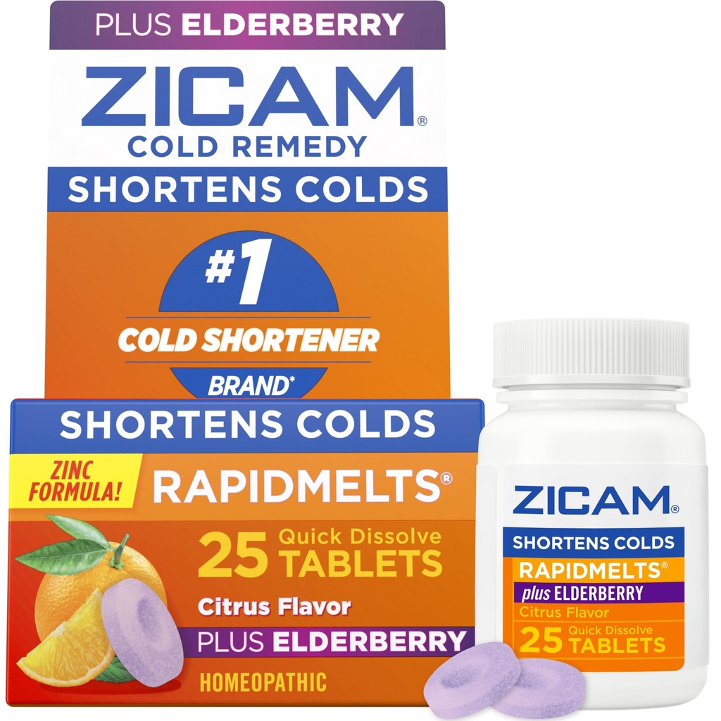 Zicam 冷补救锌快速熔炉、老莓冷冻炉、Homopathic、冷短药、短冷期、25个计数器