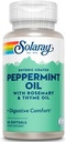 Solaray Peppermint Oil Enteric Coated w/Rosemary & Thyme Oil 健康、舒缓消化支持####60软胶