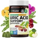 BIO KRAUTER 铀酸支持Gummys - 60 Vegan Chews - 铀酸支持w/Tart Cherry & Chanca Piedra 4:1 提取物 - 天然肾脏补充w/Millk 硝酸和涡轮